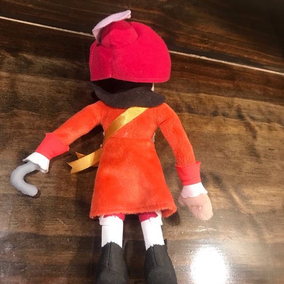 Vintage Disney Store Captain Hook Mini Bean Bag Plush 10” Peter Pan Stuffed Toy - Picture 3 of 6